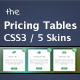 CSS Pricing Tables Five Skins DZS - CodeCanyon Item for Sale