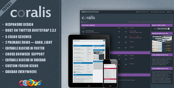 Coralis - Responsive Theme for phpBB3 - PhpBB Forums