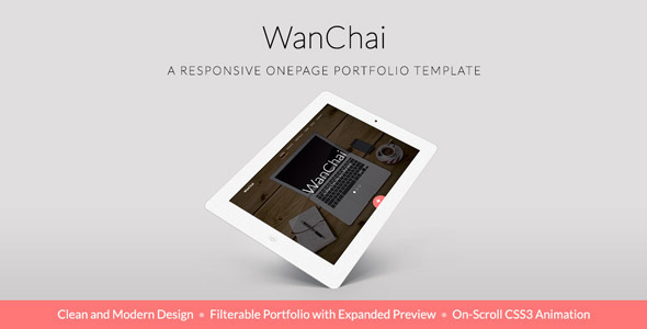 WanChai - Responsive Onepage Portfolio - Portfolio Creative