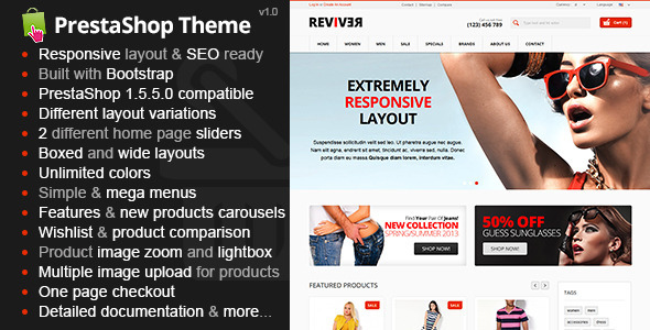 Reviver - Responsive Multipurpose PrestaShop Theme - Shopping PrestaShop