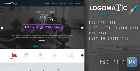 Logomatic - Onepage PSD Template - Business Corporate