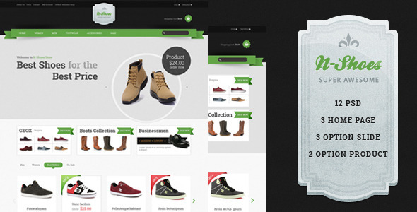 N-Shoes PSD - Retail PSD Templates