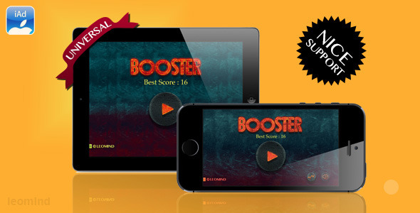 Booster : UIKit Universal iOS Game with iAd - CodeCanyon Item for Sale