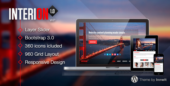 Interion - Responsive One Page WordPress Theme - Business Corporate