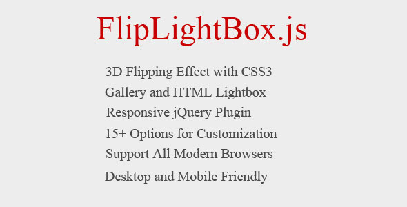Flipping Lightbox 3D with jQuery, and CSS3 - CodeCanyon Item for Sale