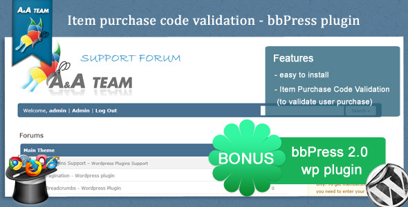 Item Purchase Code Validation - bbPress Plugin - CodeCanyon Item for Sale