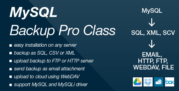 MySQL Backup Pro Class - CodeCanyon Item for Sale