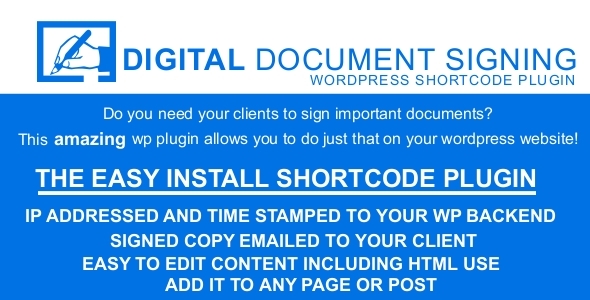 Digital Document Signing - CodeCanyon Item for Sale