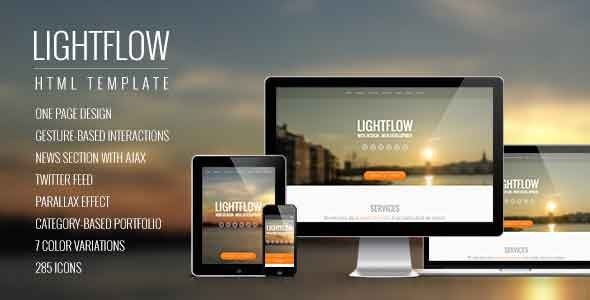  Lightflow - Responsive One Page Parallax Template - Portfolio Creative