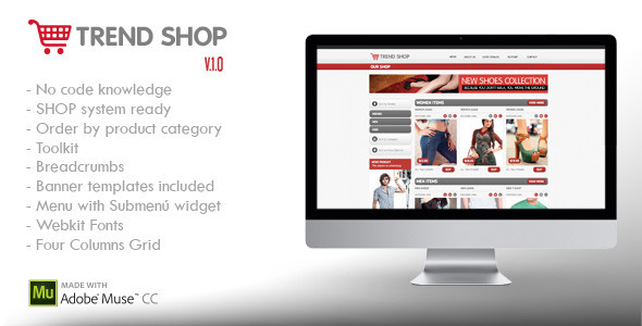 Trend Shop Muse | E-Commerce Shop Ready