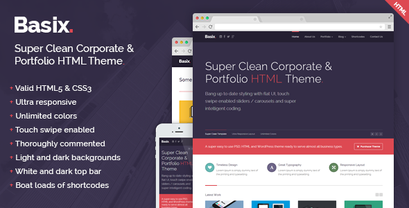 Basix - Super Clean Corporate HTML Template