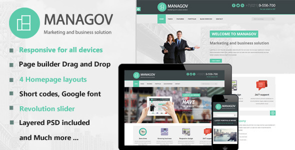 Managov Multi-Purpose WordPress Theme - Business Corporate