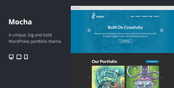Mocha Flat Bold WordPress Portfolio Theme - Portfolio Creative