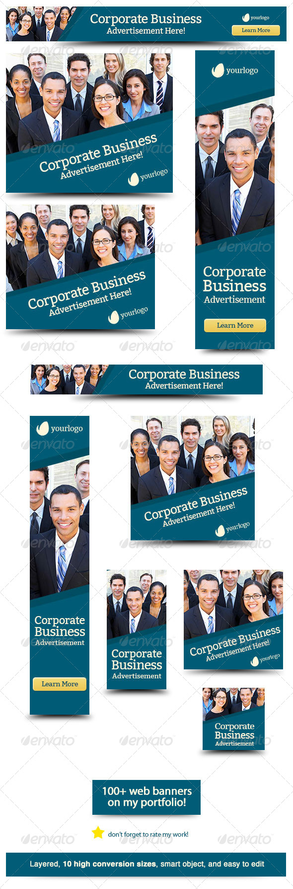 Corporate Web Banner Design Template 32 (Banners & Ads)
