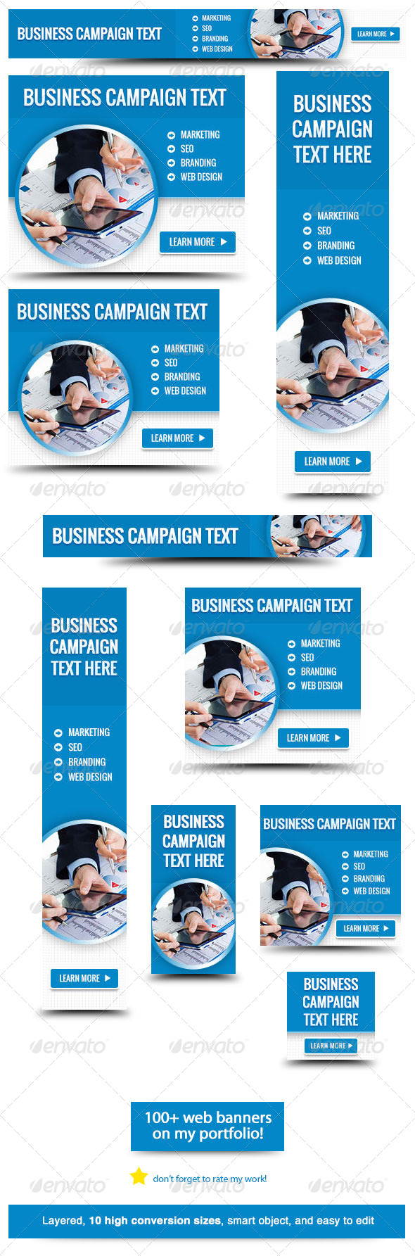 Corporate Web Banner Design Template 33 (Banners & Ads)