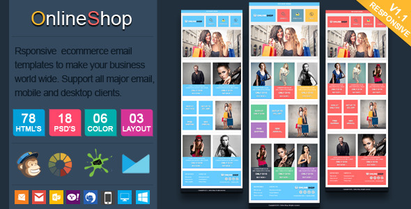 Online Shop - Responsive Ecommerce Email Template - Newsletters Email Templates