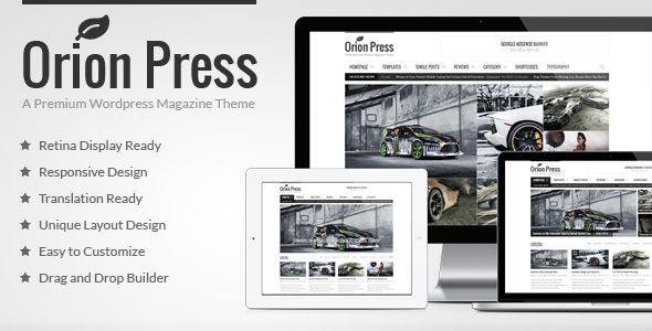 Orion Press - Retina and Responsive Magazine Theme - Blog / Magazine WordPress
