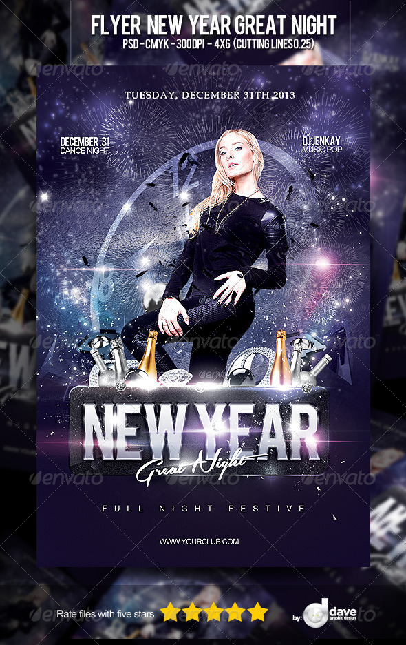 Flyer New Year Great Night (Clubs & Parties)