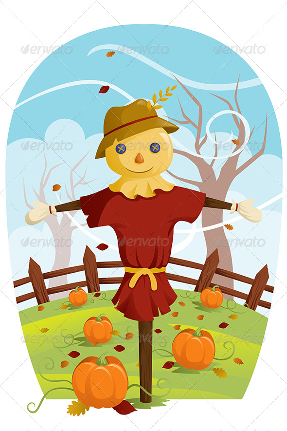 GraphicRiver Scarecrow for Fall Harvest 6365794