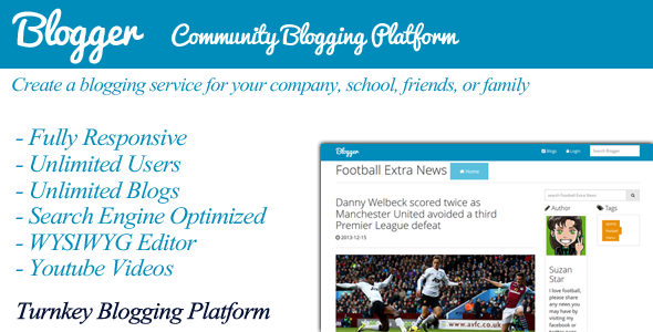 Blogger - Community Blogging Platform - CodeCanyon Item for Sale
