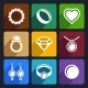 Jewelry Flat Icons Set 33