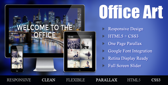Office Art - One Page Parallax - Creative Site Templates