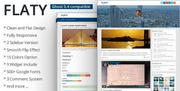Flaty - Simple Flat Theme For Ghost - Ghost Themes Blogging