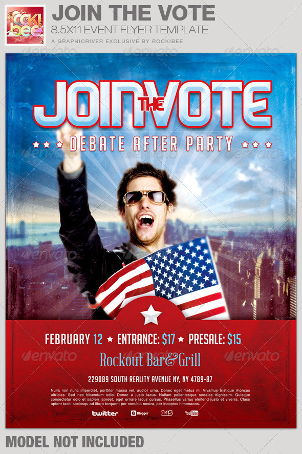 Join the Vote Event Flyer Template (Events)