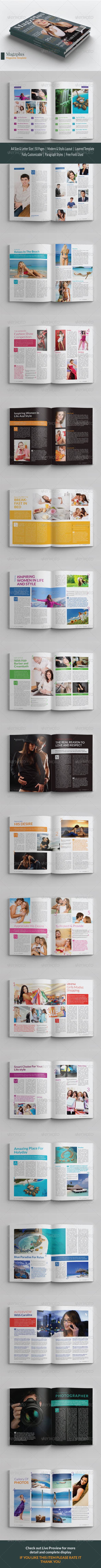 A4 / Letter Magzplus Magazine Template (Magazines)