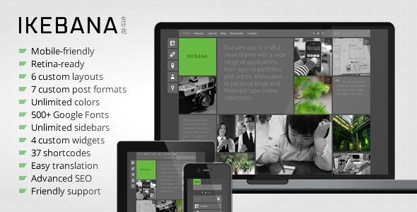 Ikebana - Masonry WordPress Portfolio Theme - Creative WordPress