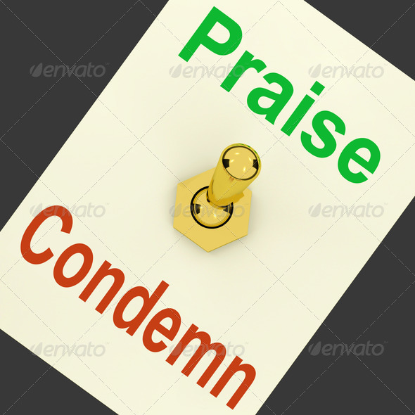 Praise Condemn Lever Meaning Congratulating Or Telling Off