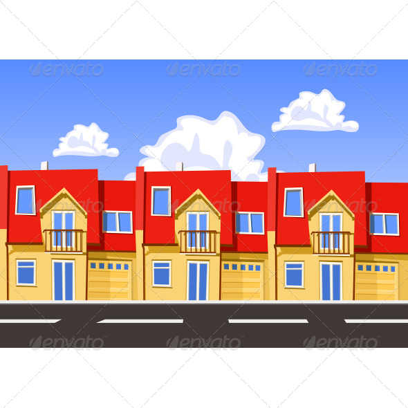 row of houses clipart - photo #41