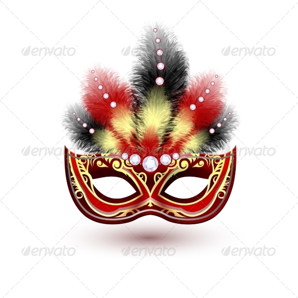 Venetian Carnival Mask Emblem (Decorative Symbols)
