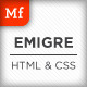 Emigre HTML+CSS Creative Portfolio Website - ThemeForest Item for Sale