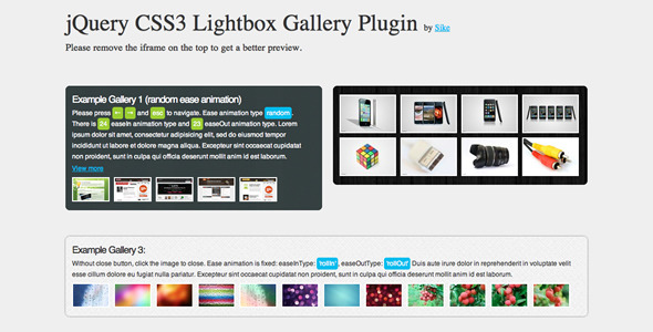 jQuery CSS3 Lightbox Gallery Plugin - CodeCanyon Item for Sale