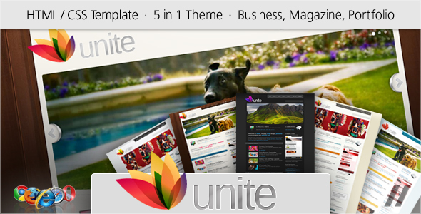 Unite - HTML Business, журнал, сайт сообщества - ThemeForest Предмет для продажи