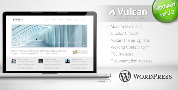 Vulcan - Minimalist Business Wordpress Theme 4 - ThemeForest Item for Sale