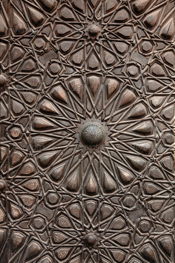 door ornament in Madrasa & Dome of Al-Nassir Mohammed Ibn Qalaw