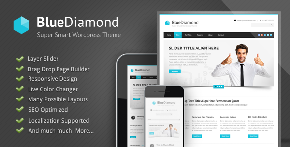 Blue Diamond - Responsive Corporate WP Theme - Corporate WordPress