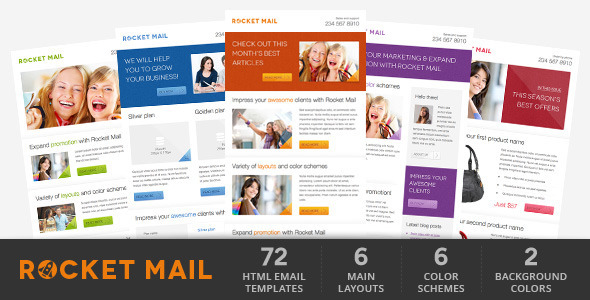 Rocket Mail - Clean & Modern Email Template - Newsletters Email Templates
