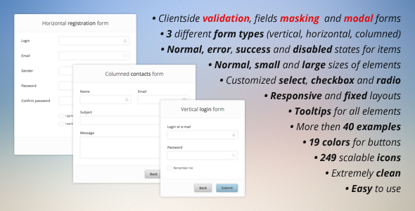 Pure CSS3 Forms Set + Validation and Masking - CodeCanyon Item for Sale
