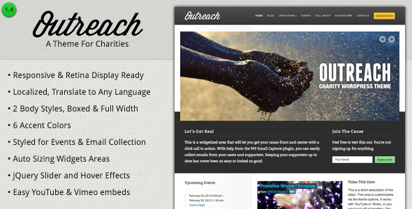 Outreach - Charity WordPress Theme