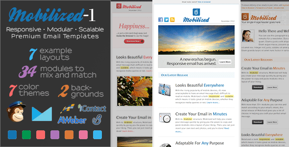 Mobilized-I - Responsive & Modular Email Templates - Newsletters Email Templates