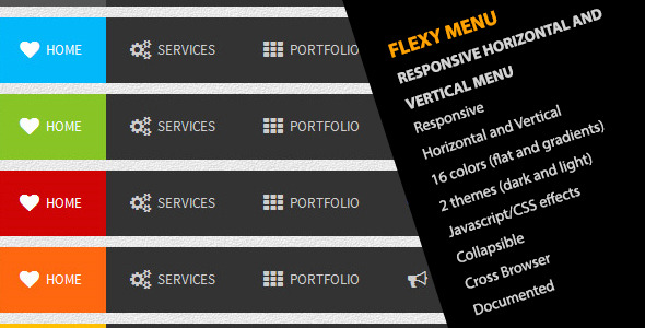 Flexy Menu - Responsive Horizontal & Vertical Menu - CodeCanyon Item for Sale