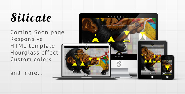 Silicate - Responsive Minimalist Coming Soon HTML - Under Construction Specialty Pages