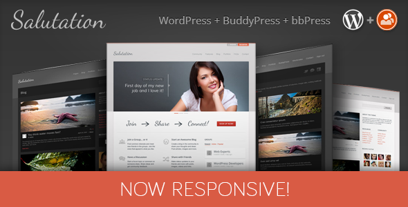 Salutation Responsive WordPress + BuddyPress Theme - BuddyPress WordPress