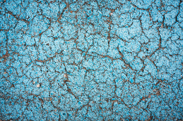 Cracked blue paint background
