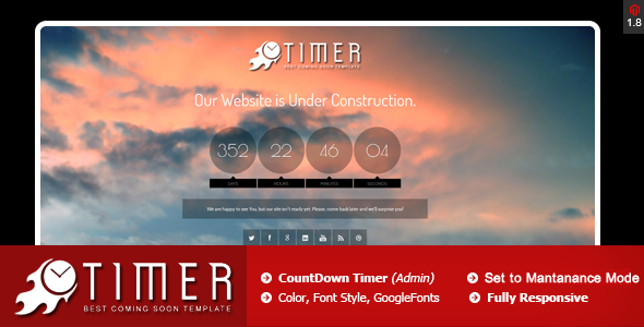 Timer - Coming Soon ( Magento Extension) - CodeCanyon Item for Sale