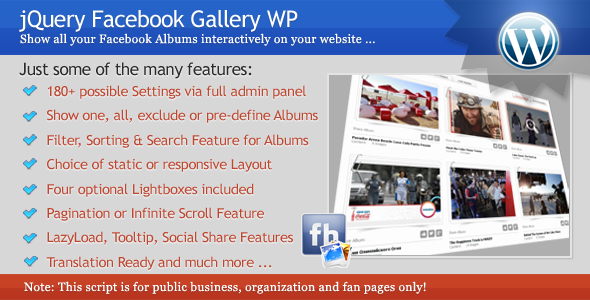 jQuery Facebook Gallery WP - CodeCanyon Item for Sale