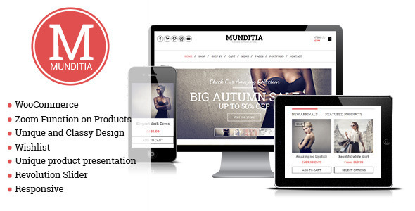 Munditia - Responsive Ecommerce WordPress Theme - WooCommerce eCommerce